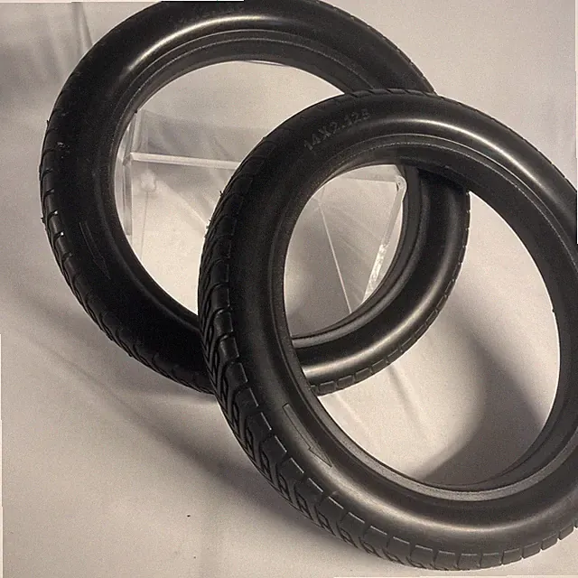 2 Pack 14X2.125 Tubeless Puncture Proof Tires For BMX, Folding Bikes, E-scooters