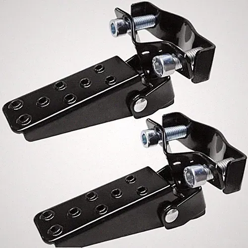2 PCS Foldable Foot Pedals for Motorcycle, Metal Clamp-On Type Bicycle