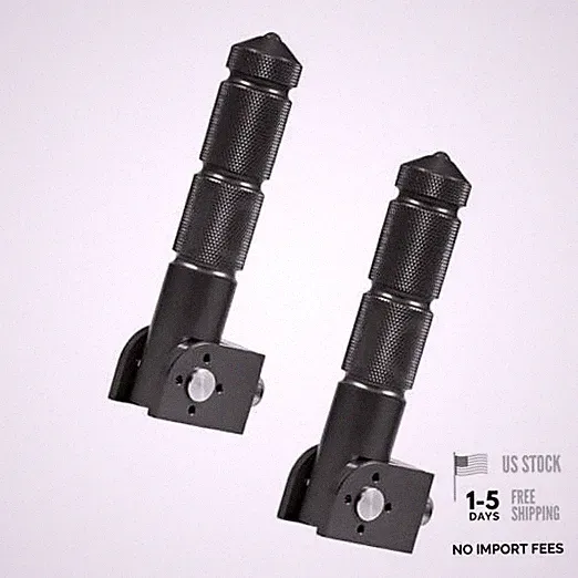 2PCS Motorcycle Foldable Foot Peg, 8mm 90 Degree Electric Bicycle Rear Footpeg