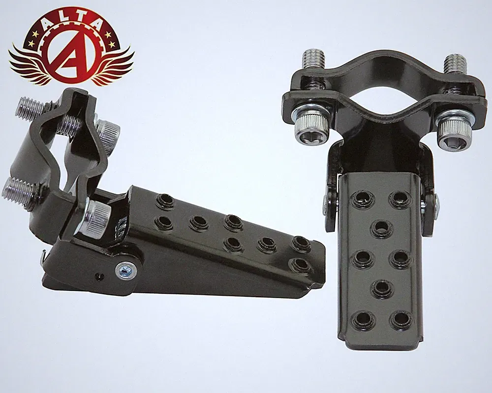 ALTA Bicycle Steel BLACK Foldable Folding Fork Foot Step Pegs BMX Freestyle Bike