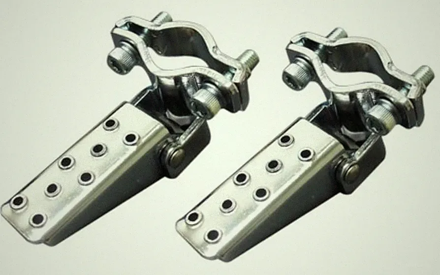 Bicycle Steel Foldable Folding Fork Foot Step Peg BMX Chrome MTB Bike