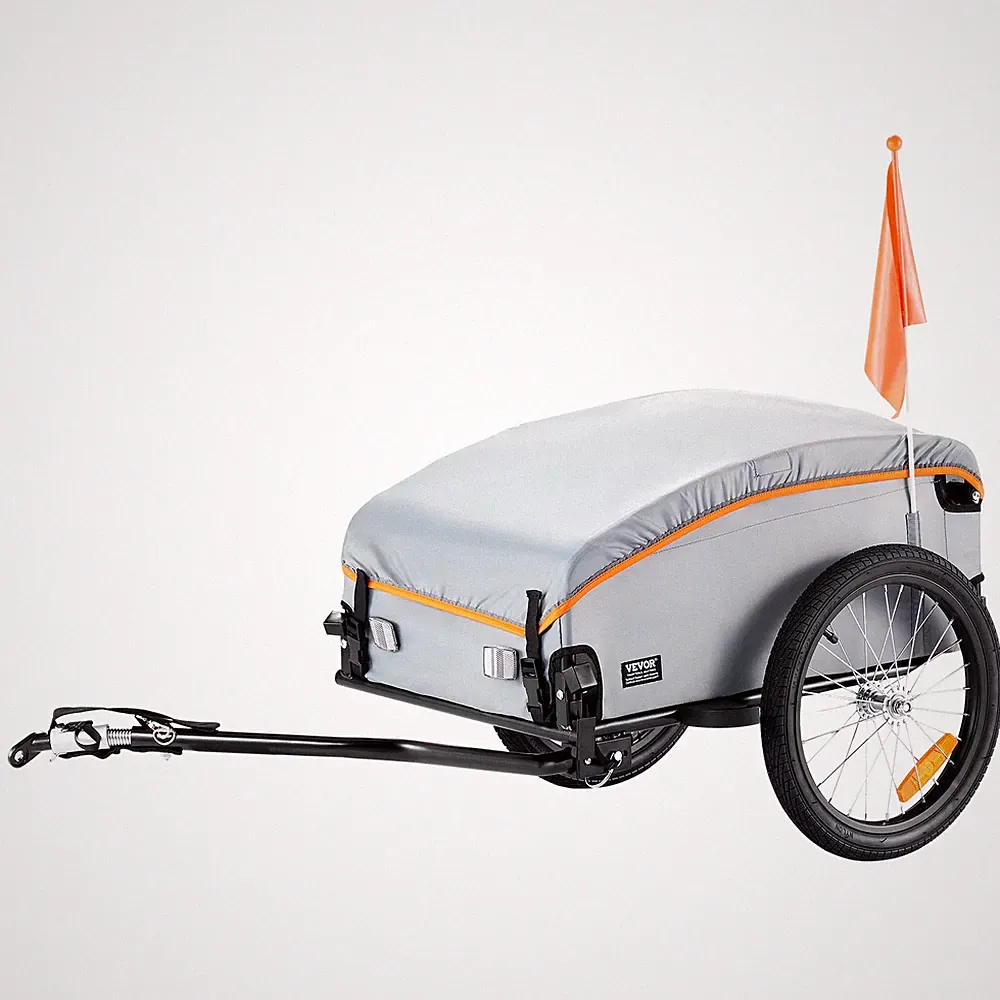 Bike Cargo Trailer 100lb Foldable Bicycle Wagon Waterproof Cover Reflectors