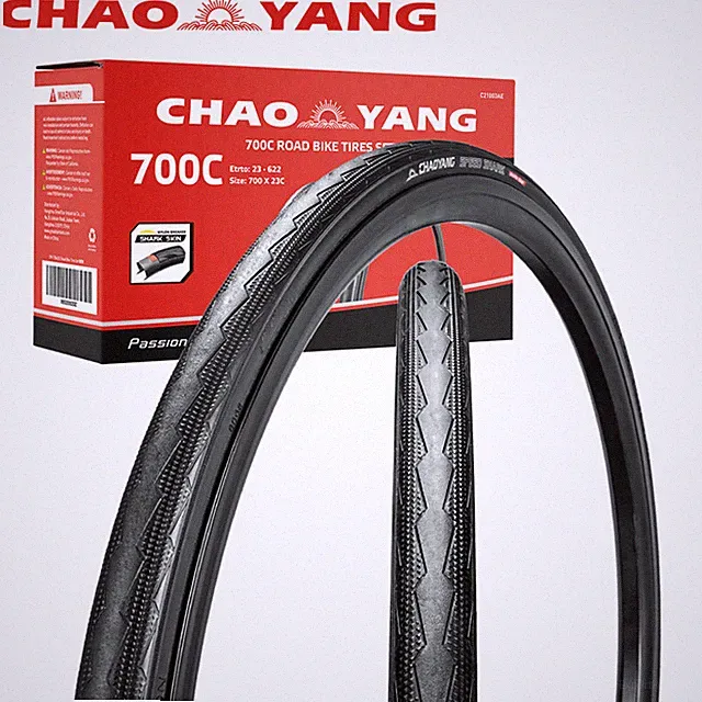 Chao YANG 2Pack Road Bike Tire Set Foldable Clincher Bicycle Tire 700x23C 120PSI