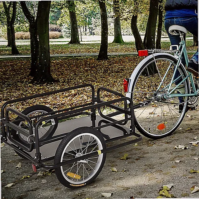 Foldable Steel Frame Bicycle Cargo Trailer Luggage Cart Carrier 88lb Hauler