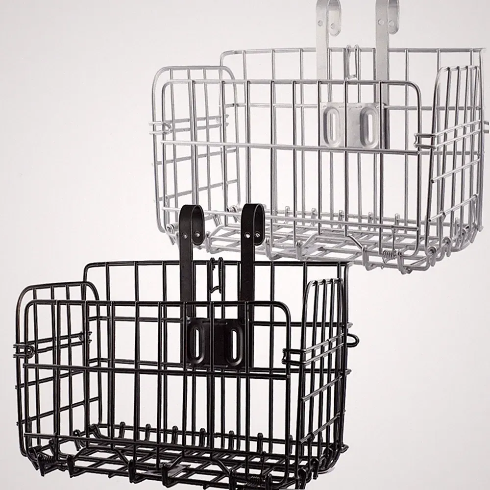 Folding Rear Bike Basket Wire Mesh Fold-Up Detchable Bicycle Front Cargo Rack