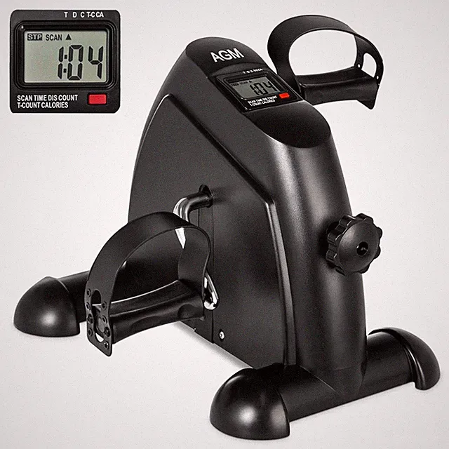 Mini Exercise Bike Under Desk Pedal Exerciser Cycle Arm Leg Peddler LCD Gift