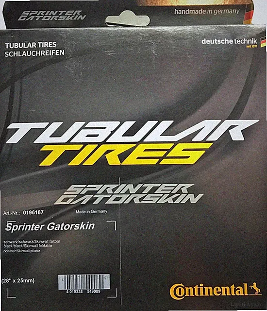 NEW CONTINENTAL SPRINTER GATORSKIN Tubular Tire: 700x25mm (700c/28") BLACK