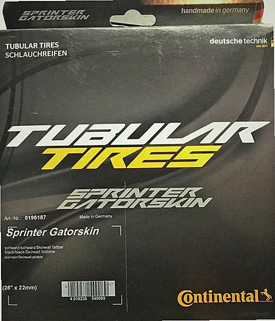 NEW CONTINENTAL SPRINTER GATORSKIN Tubular Tire Black Chili 28": 700x22