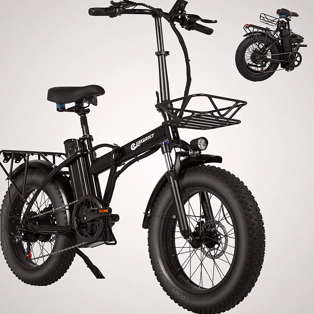 EBKAROCY Folding Electric Bike 750W 400W 48V Fat Tire Adult E-bike..