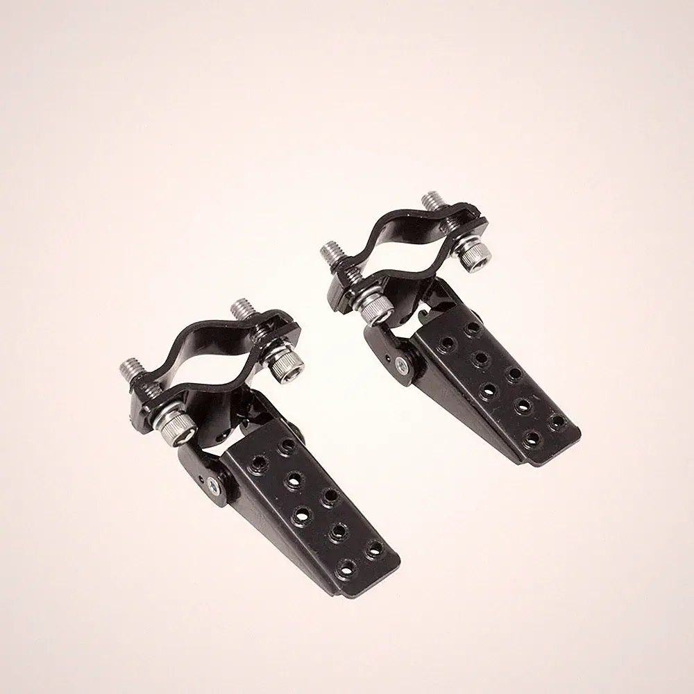 PRO+ Pair Bicycle Steel Foldable Folding Fork Foot Step Pegs BLACK Bike BMX MTB