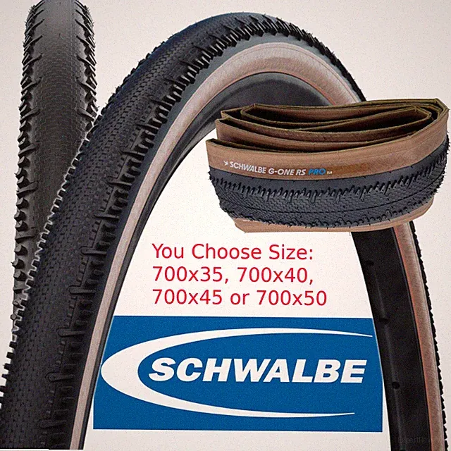 Schwalbe G-One RS Pro Tanwall Tubeless Bike Race Gravel Tire 700x35 40 45 50