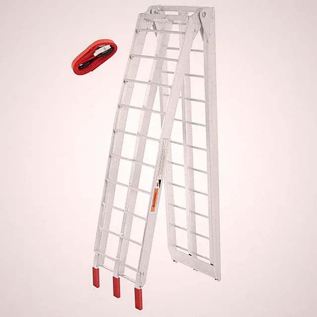 Single 90" Dirt Motorcycle Bike Loading Ramp Aluminum Folding Truck Trailer