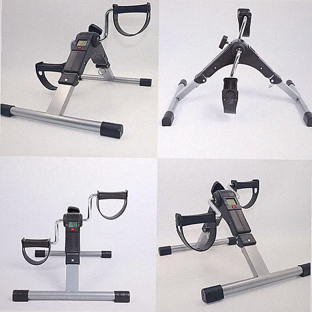 US Arm Leg Foot Pedal Exerciser Foldable Under Desk Stationary Exercise Bike