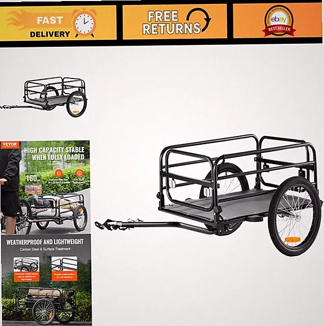 VEVOR Bike Cargo Trailer Heavy Duty Foldable Bicycle Wagon Cart