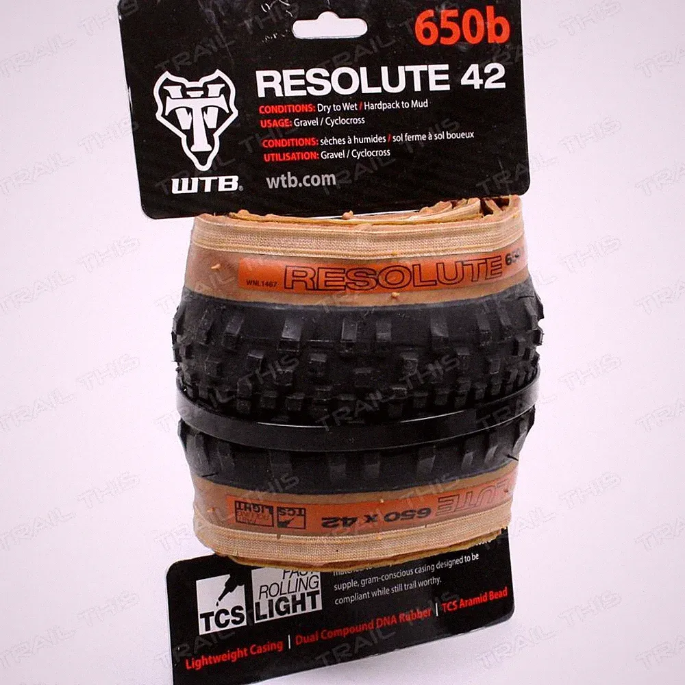WTB Resolute 650b x 42 Bike Tire Tubeless TCS Folding Gravel Touring - Tan