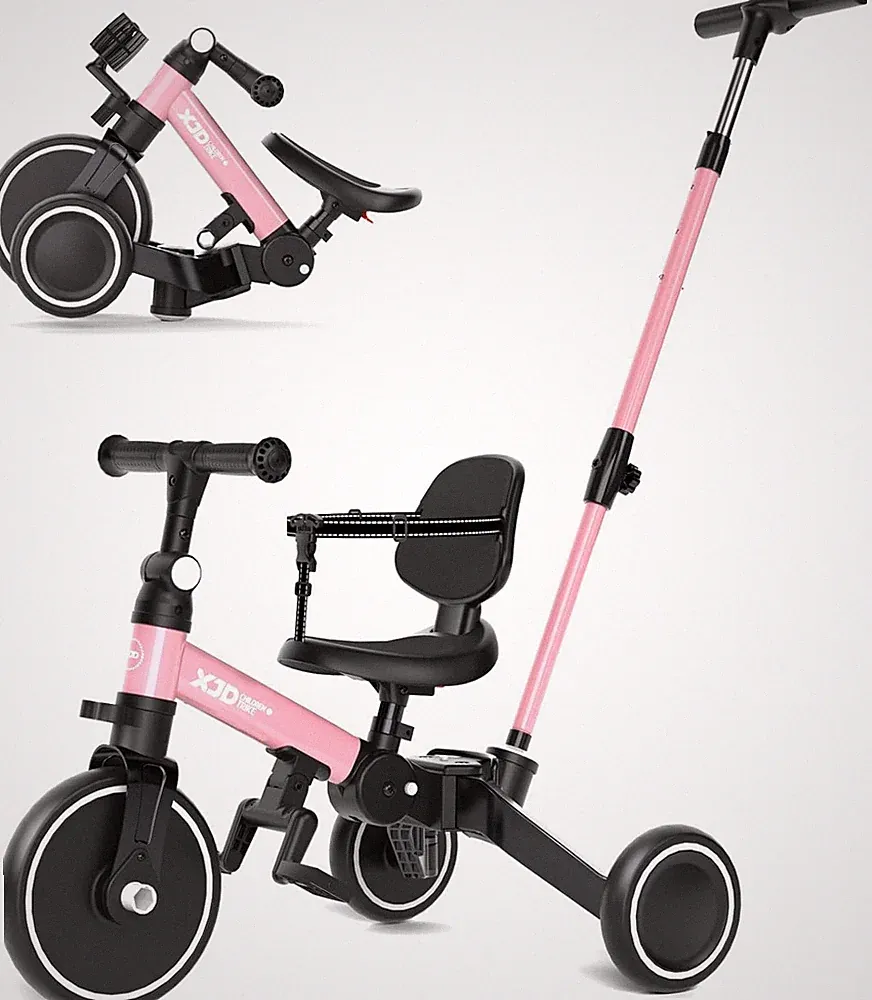 XJD children's bicycle, 6-in-1 folding tricycle for children.